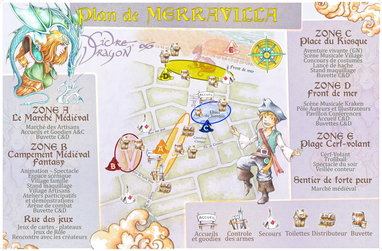 Plan du festival Cidre et Dragon 2026